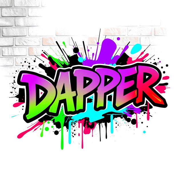 A striking graffiti-style logo featuring the word "DAPPER" designed in bold, stylized letters