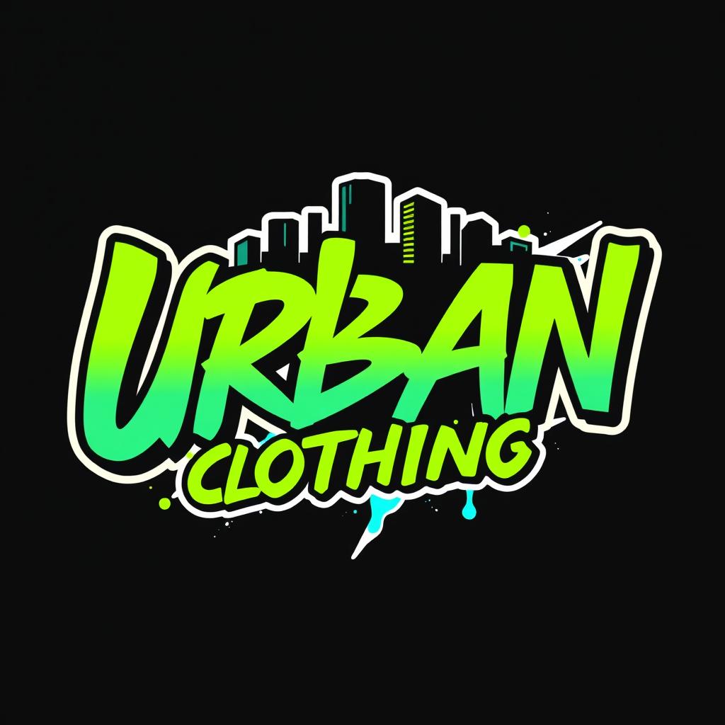 A vibrant and edgy logo design for an urban clothing store