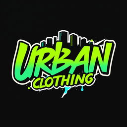 A vibrant and edgy logo design for an urban clothing store