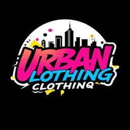 A dynamic and trendy logo design for an urban clothing store without a specific title