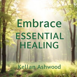 A flat cover design featuring a serene natural landscape, depicting a sunlit forest with soft green trees and gentle sunlight filtering through the leaves