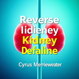 A realistic image of healthy kidneys with a subtle gradient overlay in soothing blue and green tones, symbolizing health and recovery