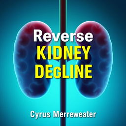 A realistic image of healthy kidneys with a subtle gradient overlay in soothing blue and green tones, symbolizing health and recovery
