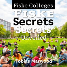 A realistic background image of a college campus filled with students engaged in study groups and using laptops, creating a vibrant and energetic atmosphere