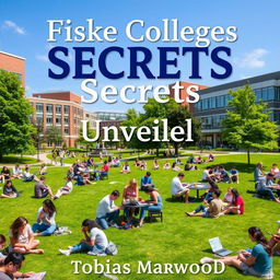 A realistic background image of a college campus filled with students engaged in study groups and using laptops, creating a vibrant and energetic atmosphere