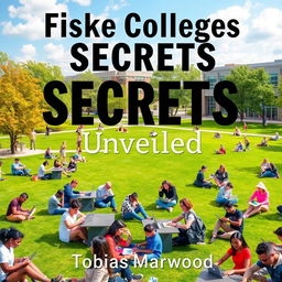 A realistic background image of a college campus filled with students engaged in study groups and using laptops, creating a vibrant and energetic atmosphere