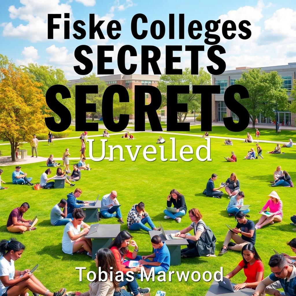 A realistic background image of a college campus filled with students engaged in study groups and using laptops, creating a vibrant and energetic atmosphere