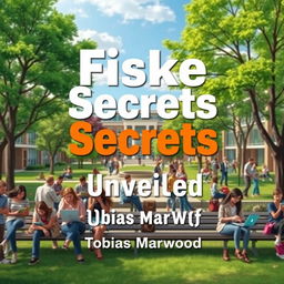 A vibrant and realistic background image of a college campus bustling with students engaged in study groups and using laptops, capturing the energy of academic life