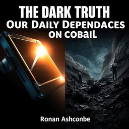 A dramatic split image illustrating the contrasting worlds of technology and mining