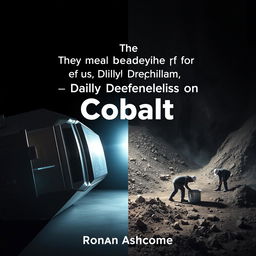 A dramatic split image illustrating the contrasting worlds of technology and mining