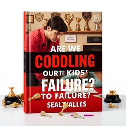 A realistic book cover design featuring a concerned parent observing their child struggling with homework at a desk