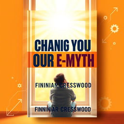A flat book cover design featuring a realistic, vibrant image of a person contemplating by a window, light streaming in, symbolizing change and new ideas