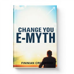 A flat book cover design featuring a realistic, vibrant image of a person contemplating by a window, light streaming in, symbolizing change and new ideas