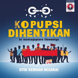 A striking anti-corruption poster featuring a bold and impactful design