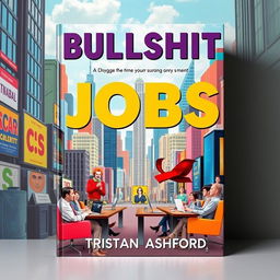 A flat book cover design featuring the bold, eye-catching title 'BULLSHIT JOBS' in large letters at the top, with author name 'Tristan Ashford' in slightly smaller text below the title