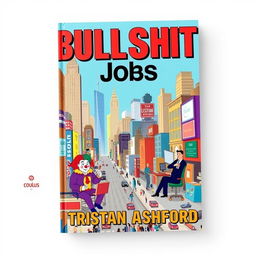 A bold and eye-catching book cover titled "BULLSHIT Jobs" written in large, striking letters at the top