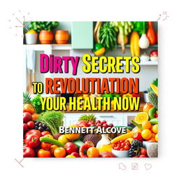 A flat cover design that completely fills the entire square with vibrant, healthy lifestyle imagery