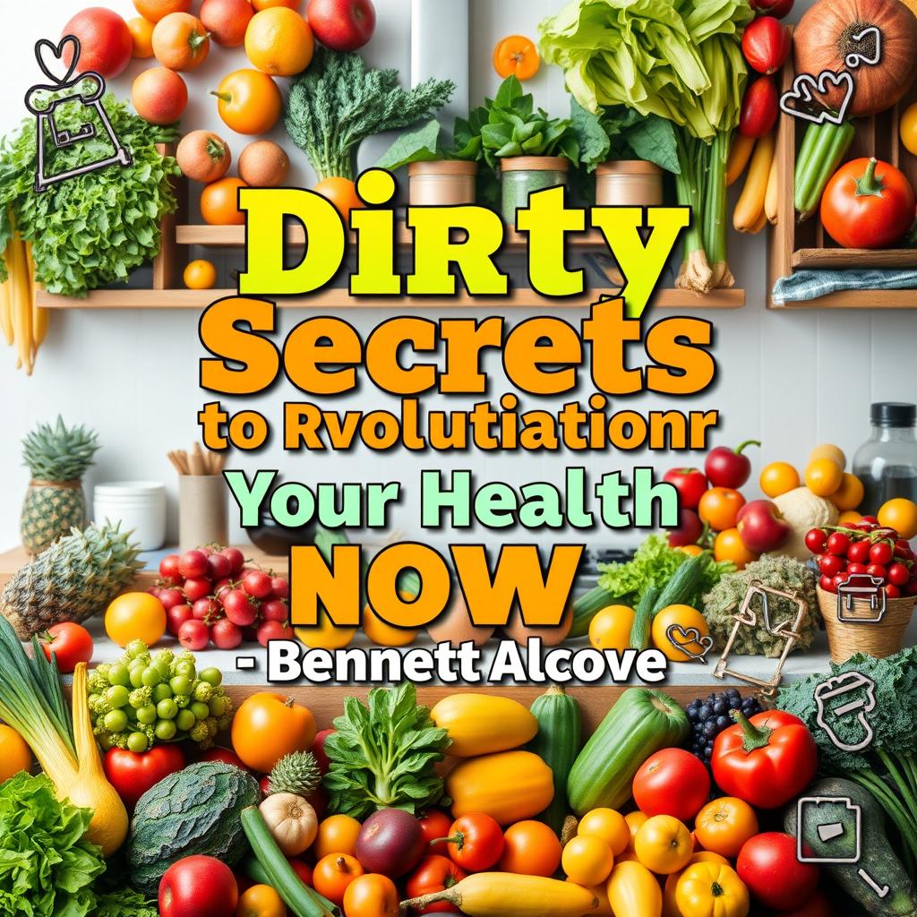 A flat cover design that completely fills the entire square with vibrant, healthy lifestyle imagery