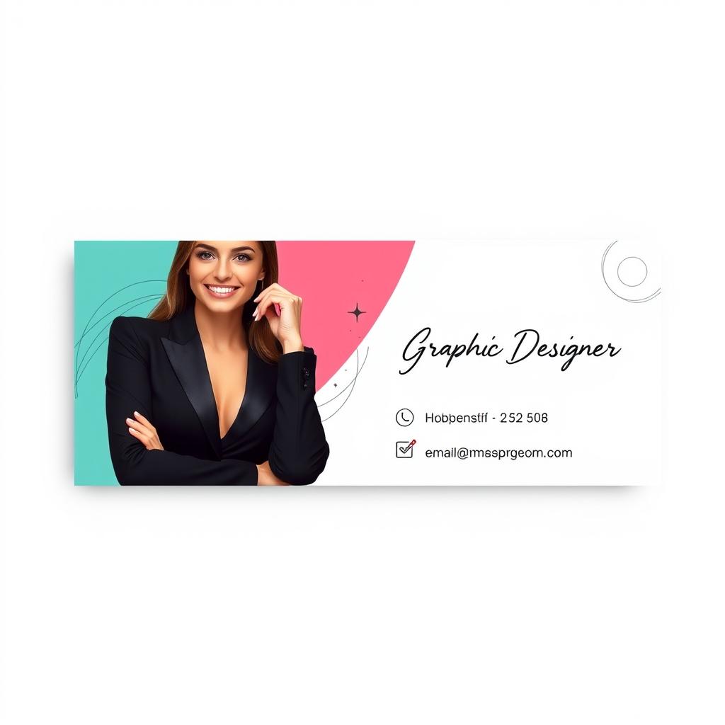 A business card design for a female graphic designer's internet business