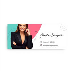 A business card design for a female graphic designer's internet business