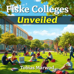 A realistic background image of a vibrant college campus bustling with energy