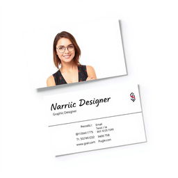 A business card design for a female graphic designer's internet business