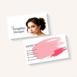 A chic and modern business card design for a female graphic designer's online business