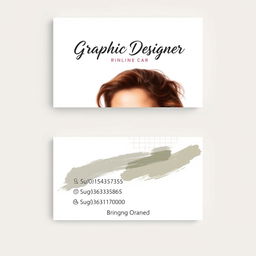 A chic and modern business card design for a female graphic designer's online business