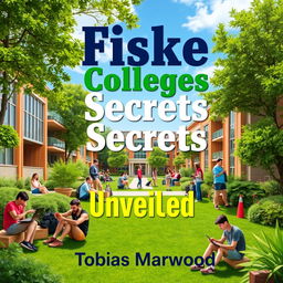 A realistic background image of a vibrant college campus featuring students engaged in study groups and using laptops