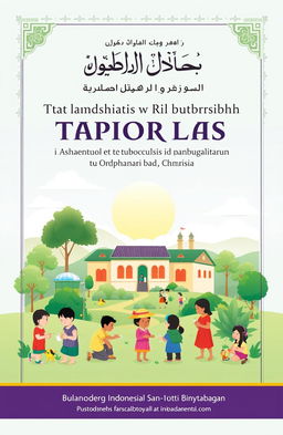 A beautiful and eye-catching cover design for an Islamic book focused on the prevention of tuberculosis transmission in orphanages