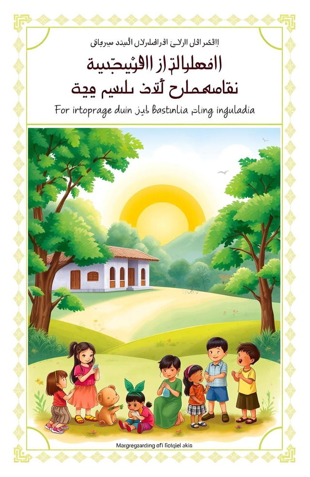 A beautiful and eye-catching cover design for an Islamic book focused on the prevention of tuberculosis transmission in orphanages