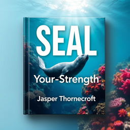 A flat book cover design featuring the title 'SEAL-Your-Strength' in large, dynamic font at the center, showcasing a bold and eye-catching design