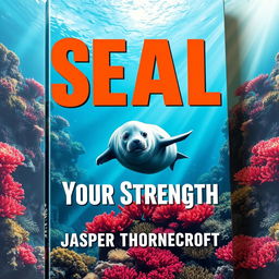 A flat book cover design featuring a bold, eye-catching title 'SEAL-Your-Strength' in large, dynamic font at the center