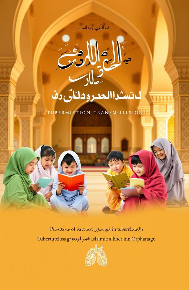 A book cover design themed around the prevention of tuberculosis transmission in an Islamic orphanage environment