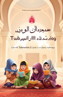 A book cover design themed around the prevention of tuberculosis transmission in an Islamic orphanage environment