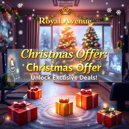 A promotional Christmas offer for Royal Avenue gaming platforms