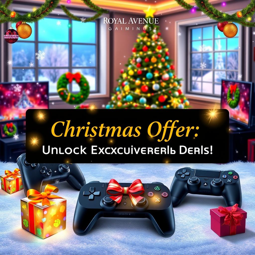 A promotional Christmas offer for Royal Avenue gaming platforms