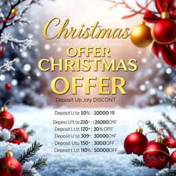 A promotional graphic for a Christmas offer themed around luxurious and elegant design
