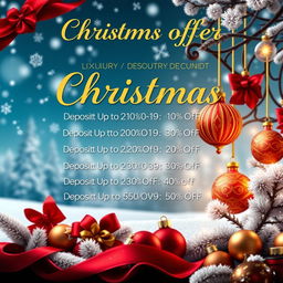 A promotional graphic for a Christmas offer themed around luxurious and elegant design