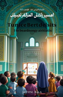 A cover design for a book about preventing the transmission of Tuberculosis in Islamic orphanages, featuring a serene and hopeful atmosphere