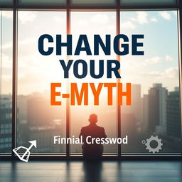 A flat book cover design featuring a large, bold title in the center: 'Change Your E-Myth' with the author's name 'Finnian Cresswood' in a smaller font below