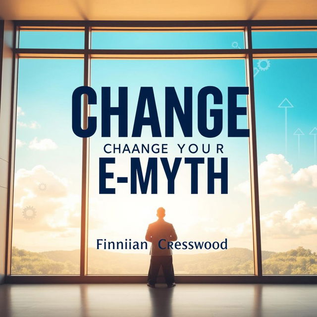 A flat book cover design featuring a large, bold title in the center: 'Change Your E-Myth' with the author's name 'Finnian Cresswood' in a smaller font below