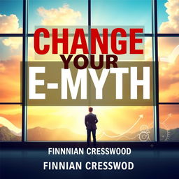 A flat book cover design featuring a large, bold title in the center: 'Change Your E-Myth' with the author's name 'Finnian Cresswood' in a smaller font below