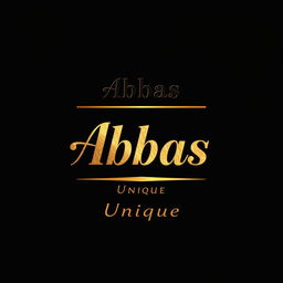 A luxurious and stylish logo design for a men's barber shop named 'Abbas'