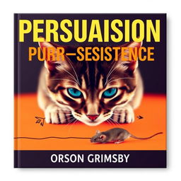 A flat cover design featuring a large, bold title in an eye-catching font that reads 'Persuasion Purr-sistence'