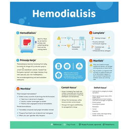 A visually striking A4 poster design titled 'Hemodialisis'