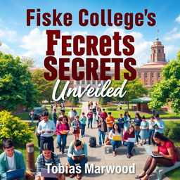 A realistic background image of a vibrant college campus, featuring diverse students engaged in study groups and using laptops