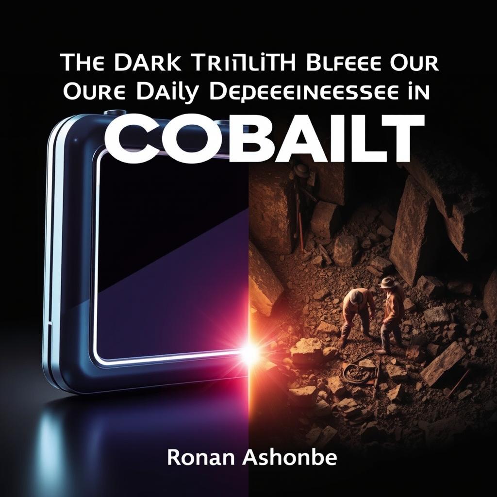 A dramatic split image illustrating the sharp contrast between modern technology and its dark realities