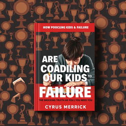 A flat book cover design for 'Are We Coddling Our Kids to Failure? The Shocking Truth You Need to Know' by Cyrus Merrick