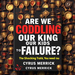 A flat book cover design for 'Are We Coddling Our Kids to Failure? The Shocking Truth You Need to Know' by Cyrus Merrick
